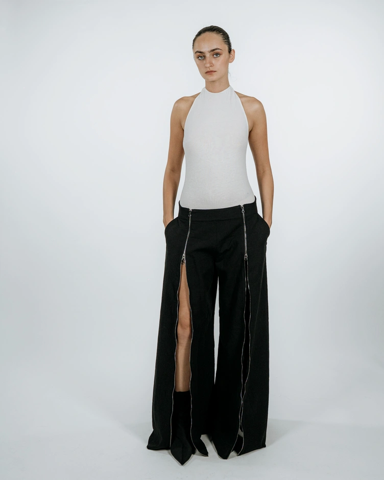Slit pants
